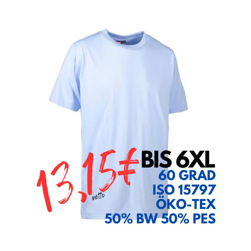 ARBEITS-T-SHIRT HERREN | PRO Wear light 310 von ID / Farbe: hellblau / 50% BAUMWOLLE 50% POLYESTER | MEIN-KASACK.de - KASACK - KASACKS