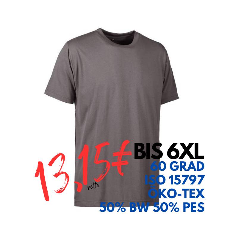 ARBEITS-T-SHIRT HERREN | PRO Wear light 310 von ID / Farbe: grau / 50% BAUMWOLLE 50% POLYESTER | MEIN-KASACK.de - KASACK - KASACKS