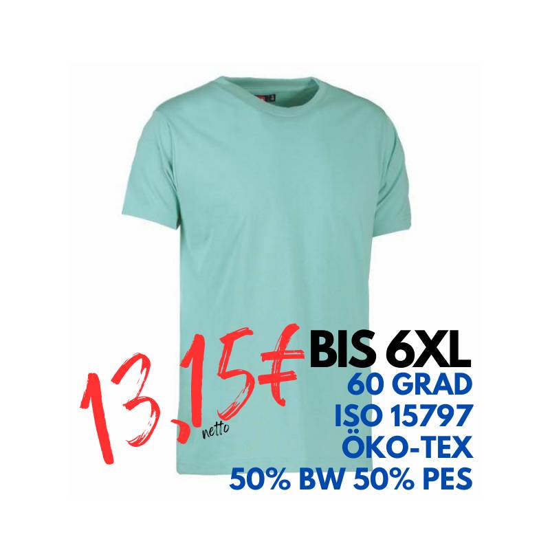 ARBEITS-T-SHIRT HERREN | PRO Wear light 310 von ID / Farbe: stovet aqua / 50% BAUMWOLLE 50% POLYESTER | MEIN-KASACK.de - KASACK - KASACKS