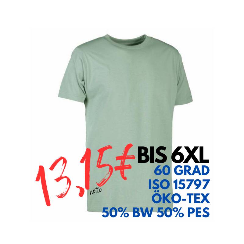 ARBEITS-T-SHIRT HERREN | PRO Wear light 310 von ID / Farbe: stovet gron / 50% BAUMWOLLE 50% POLYESTER | MEIN-KASACK.de - KASACK - KASACKS