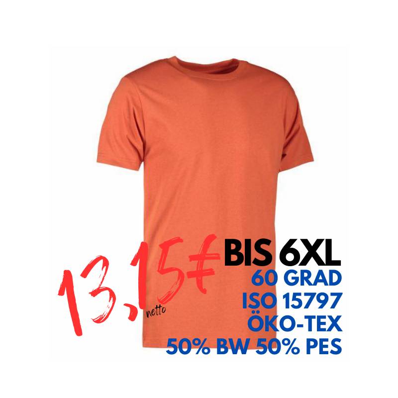 ARBEITS-T-SHIRT HERREN | PRO Wear light 310 von ID / Farbe: coral / 50% BAUMWOLLE 50% POLYESTER | MEIN-KASACK.de - KASACK - KASACKS