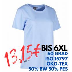 ARBEITS-T-SHIRT DAMEN | PRO Wear 317 von ID / Farbe: hellblau / 50% BAUMWOLLE 50% POLYESTER - | MEIN-KASACK.de | kasack 