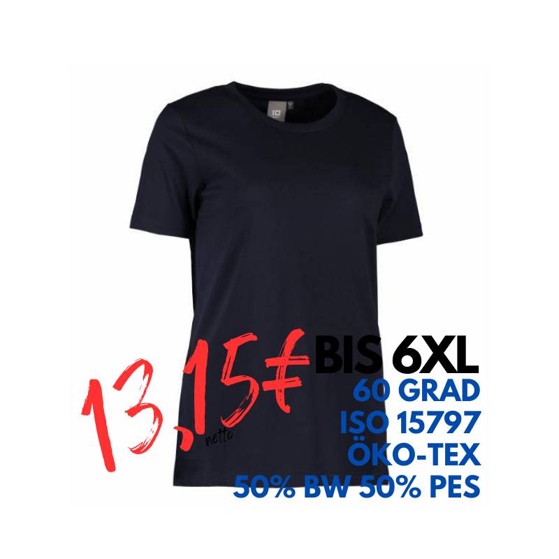 ARBEITS-T-SHIRT DAMEN | PRO Wear 317 von ID / Farbe: navy / 50% BAUMWOLLE 50% POLYESTER | MEIN-KASACK.de - KASACK - KASACKS