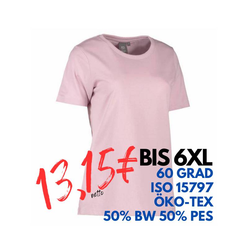 ARBEITS-T-SHIRT DAMEN | PRO Wear 317 von ID / Farbe: stovet rosa / 50% BAUMWOLLE 50% POLYESTER | MEIN-KASACK.de - KASACK - KASACKS