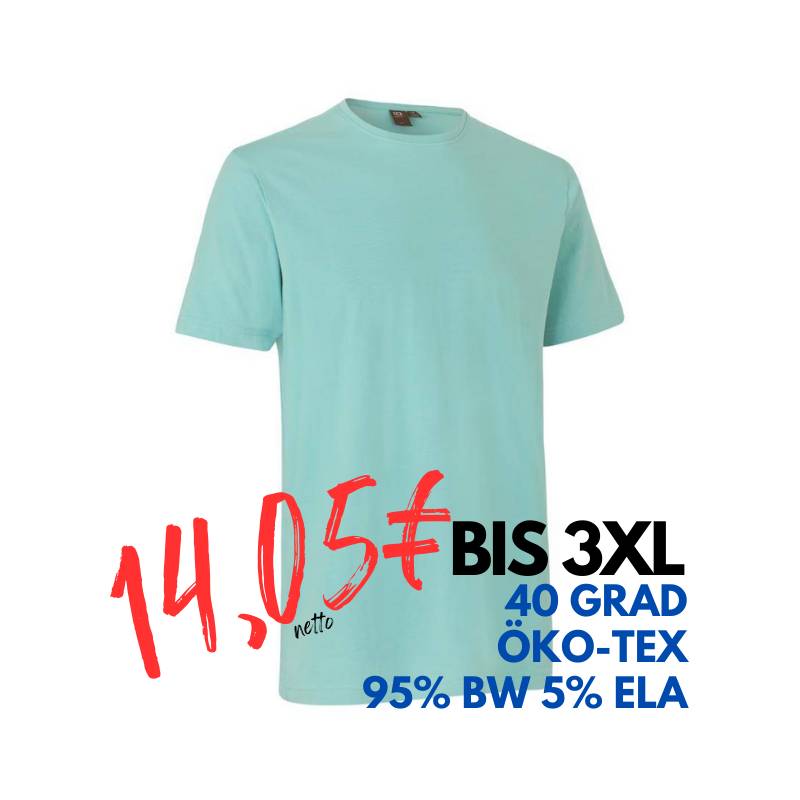 ARBEITS-T-SHIRT HERREN | Stretch Komfort 594 von ID / Farbe: Alt-aqua / 95% BAUMWOLLE 5% ELASTHAN | MEIN-KASACK.de - KASACK - KASACKS