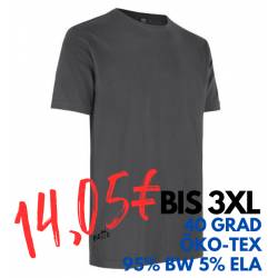 ARBEITS-T-SHIRT HERREN | Stretch Komfort 594 von ID / Farbe: Silber grau / 95% BAUMWOLLE 5% ELASTHAN - | MEIN-KASACK.de 