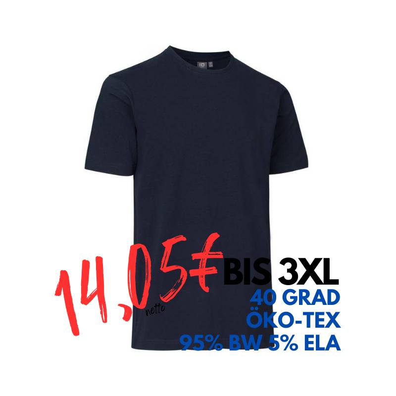 ARBEITS-T-SHIRT HERREN | Stretch Komfort 594 von ID / Farbe: Navy / 95% BAUMWOLLE 5% ELASTHAN | MEIN-KASACK.de - KASACK - KASACKS