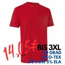 ARBEITS-T-SHIRT HERREN | Stretch Komfort 594 von ID / Farbe: Rot / 95% BAUMWOLLE 5% ELASTHAN - | MEIN-KASACK.de | kasack