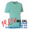 ARBEITS-T-SHIRT DAMEN | Stretch Komfort 595 von ID / Farbe: Alt-aqua / 75% Baumwolle 20% Viskose 5% Elasthan - | MEIN-KA