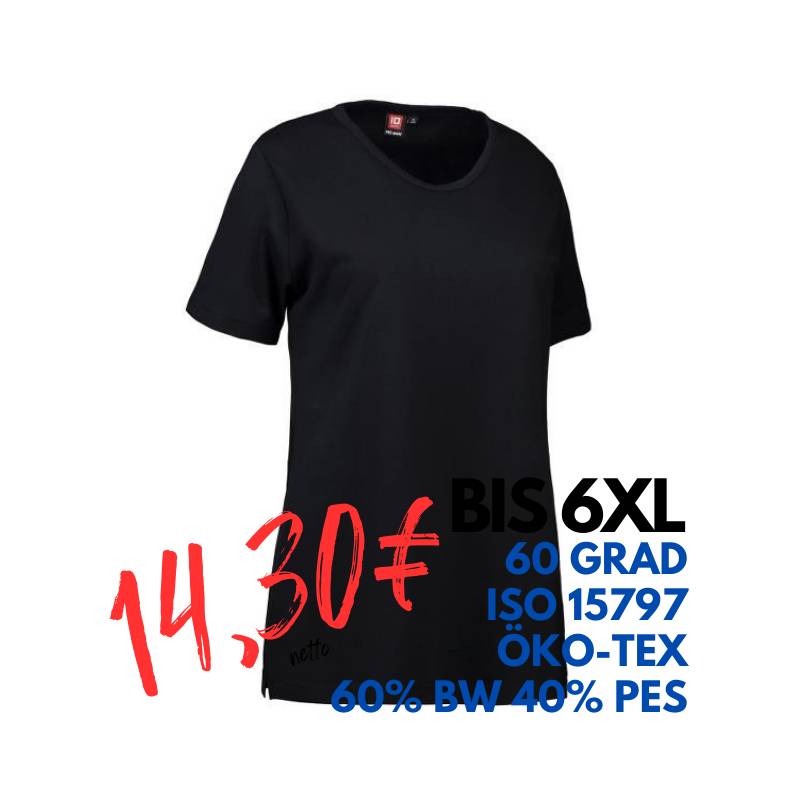 ARBEITS-T-SHIRT DAMEN | PRO Wear 312 von ID / Farbe: schwarz / 60% BAUMWOLLE 40% POLYESTER | MEIN-KASACK.de - KASACK - KASACKS