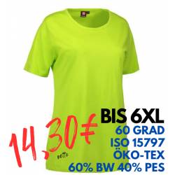 ARBEITS-T-SHIRT DAMEN | PRO Wear 312 von ID / Farbe: lime / 60% BAUMWOLLE 40% POLYESTER - | MEIN-KASACK.de | kasack | ka