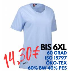 ARBEITS-T-SHIRT DAMEN | PRO Wear 312 von ID / Farbe: hellblau / 60% BAUMWOLLE 40% POLYESTER - | MEIN-KASACK.de | kasack 