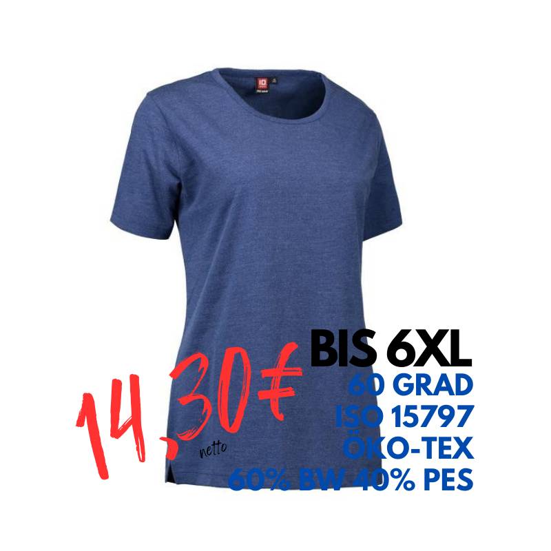 ARBEITS-T-SHIRT DAMEN | PRO Wear 312 von ID / Farbe: blau / 60% BAUMWOLLE 40% POLYESTER | MEIN-KASACK.de - KASACK - KASACKS