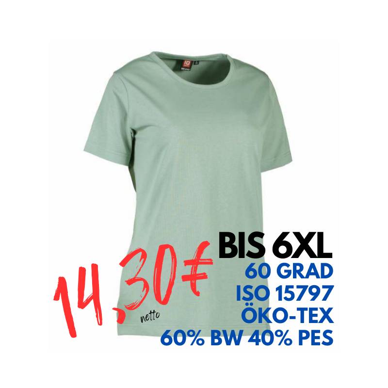 ARBEITS-T-SHIRT DAMEN | PRO Wear 312 von ID / Farbe: stovet gron / 60% BAUMWOLLE 40% POLYESTER | MEIN-KASACK.de - KASACK - KASACKS