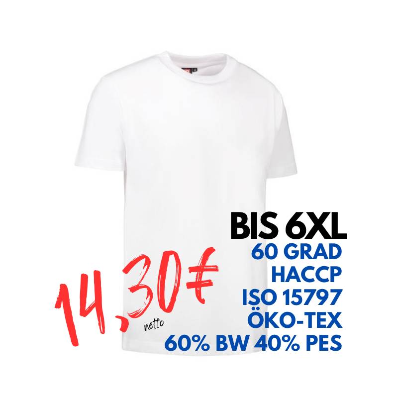 ARBEITS-T-SHIRT HERREN | PRO Wear 300 von ID / Farbe: weiß / 60% BAUMWOLLE 40% POLYESTER | MEIN-KASACK.de - KASACK - KASACKS