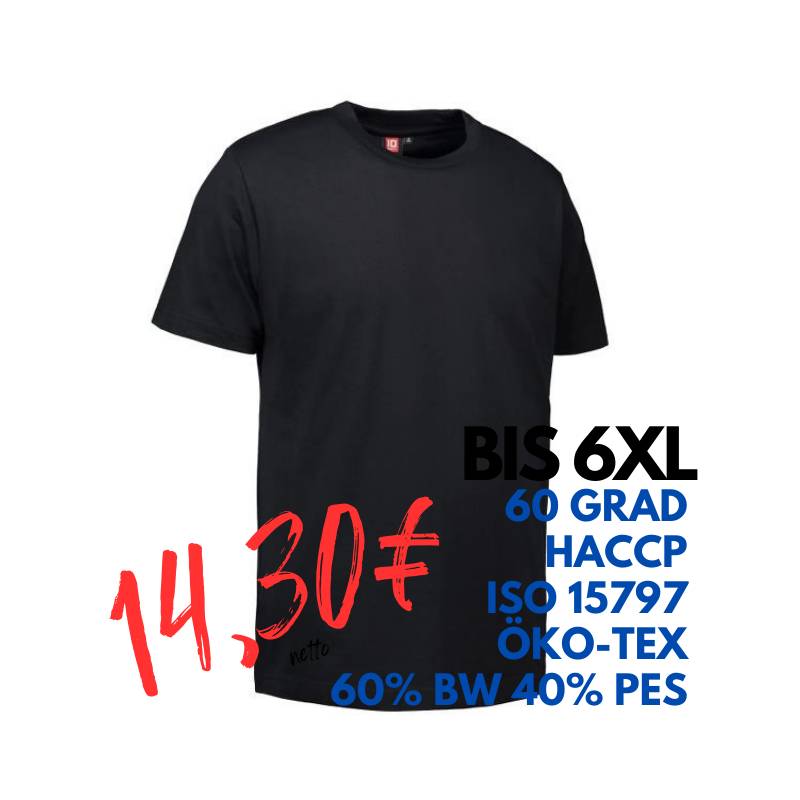 ARBEITS-T-SHIRT HERREN | PRO Wear 300 von ID / Farbe: schwarz / 60% BAUMWOLLE 40% POLYESTER | MEIN-KASACK.de - KASACK - KASACKS