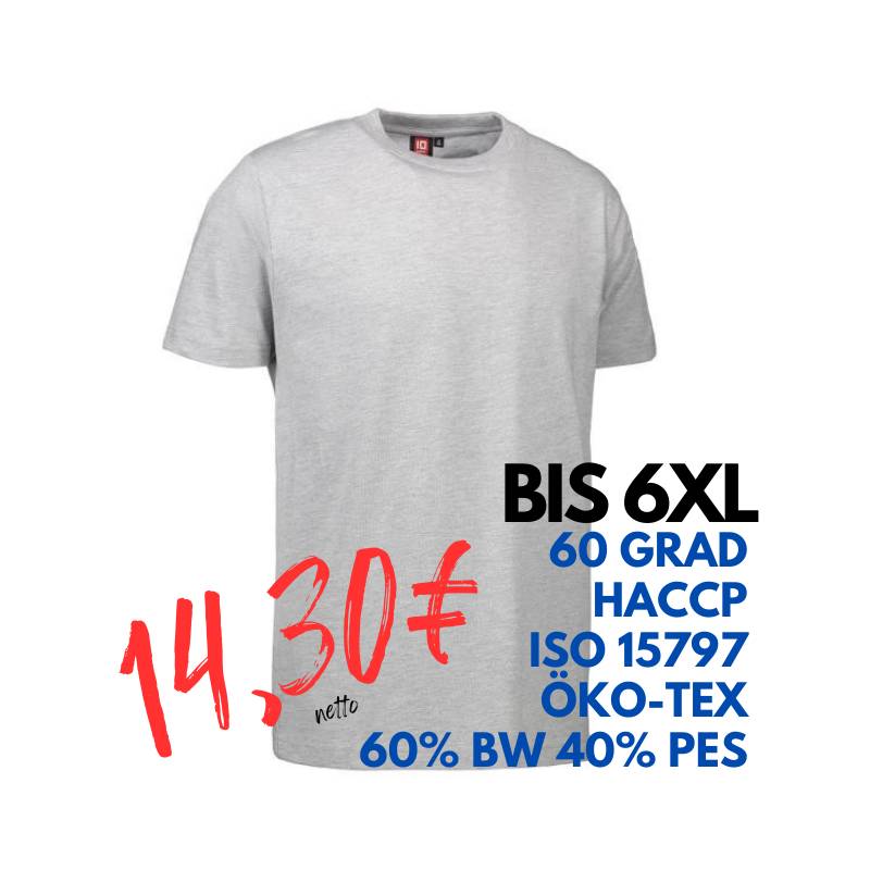 ARBEITS-T-SHIRT HERREN | PRO Wear 300 von ID / Farbe: grau / 60% BAUMWOLLE 40% POLYESTER | MEIN-KASACK.de - KASACK - KASACKS