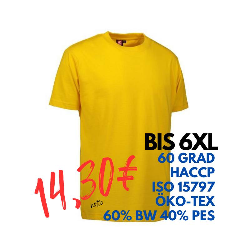 ARBEITS-T-SHIRT HERREN | PRO Wear 300 von ID / Farbe: gelb / 60% BAUMWOLLE 40% POLYESTER | MEIN-KASACK.de - KASACK - KASACKS