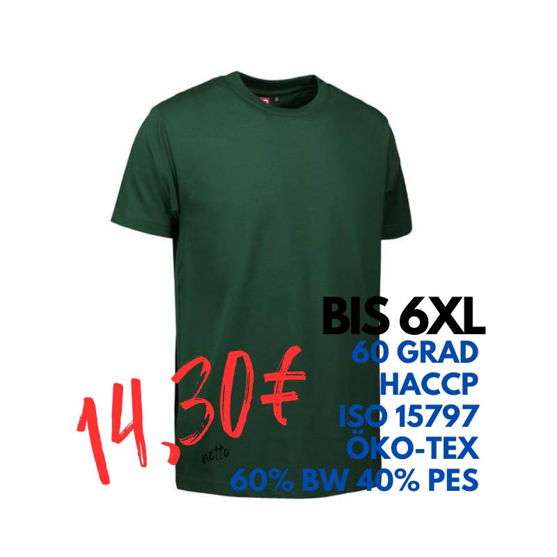 ARBEITS-T-SHIRT HERREN | PRO Wear 300 von ID / Farbe: flaschengrün / 60% BAUMWOLLE 40% POLYESTER | MEIN-KASACK.de - KASACK - KASACKS