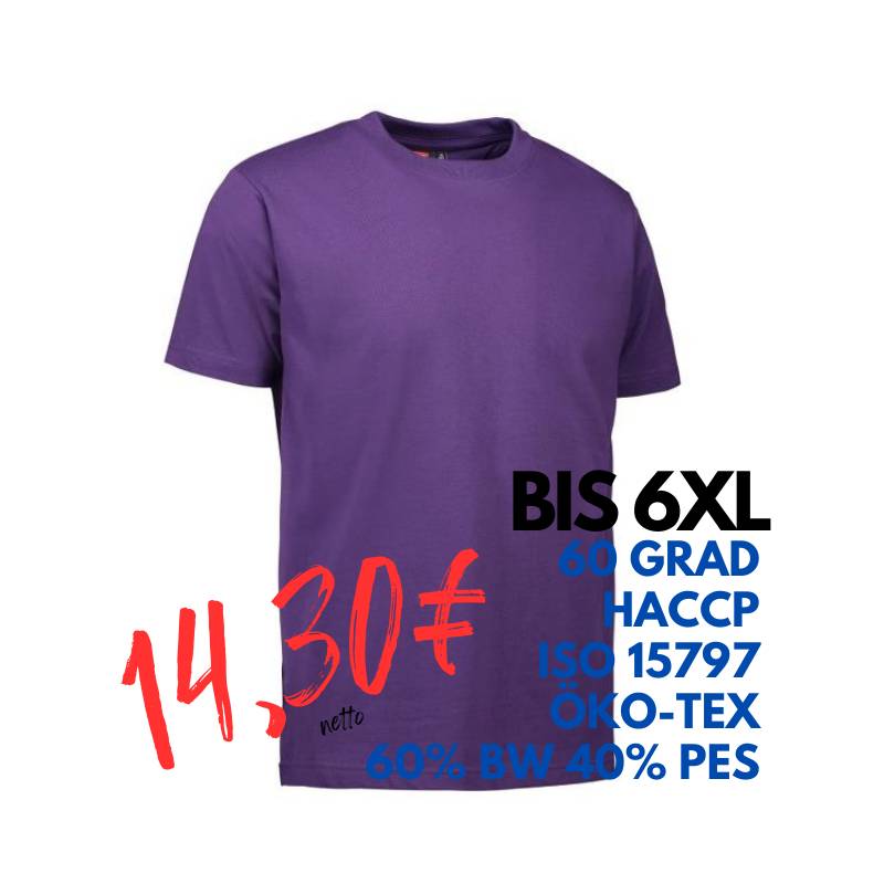 ARBEITS-T-SHIRT HERREN | PRO Wear 300 von ID / Farbe: lila / 60% BAUMWOLLE 40% POLYESTER | MEIN-KASACK.de - KASACK - KASACKS