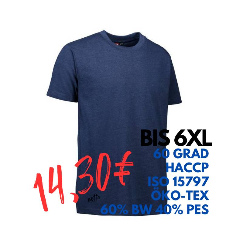 ARBEITS-T-SHIRT HERREN | PRO Wear 300 von ID / Farbe: blau / 60% BAUMWOLLE 40% POLYESTER | MEIN-KASACK.de - KASACK - KASACKS