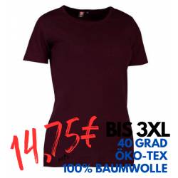 ARBEITS-T-SHIRT DAMEN | Interlock 508 von ID / Farbe: bordeaux / 100% BAUMWOLLE - | MEIN-KASACK.de | kasack | kasacks | 