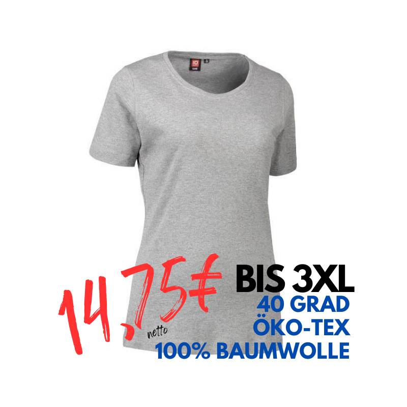 ARBEITS-T-SHIRT DAMEN | Interlock 508 von ID / Farbe: grau / 100% BAUMWOLLE | MEIN-KASACK.de - KASACK - KASACKS