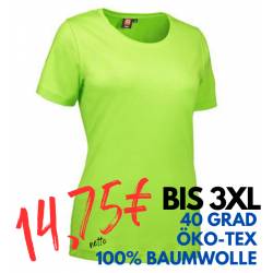 ARBEITS-T-SHIRT DAMEN | Interlock 508 von ID / Farbe: lime / 100% BAUMWOLLE - | MEIN-KASACK.de | kasack | kasacks | kass