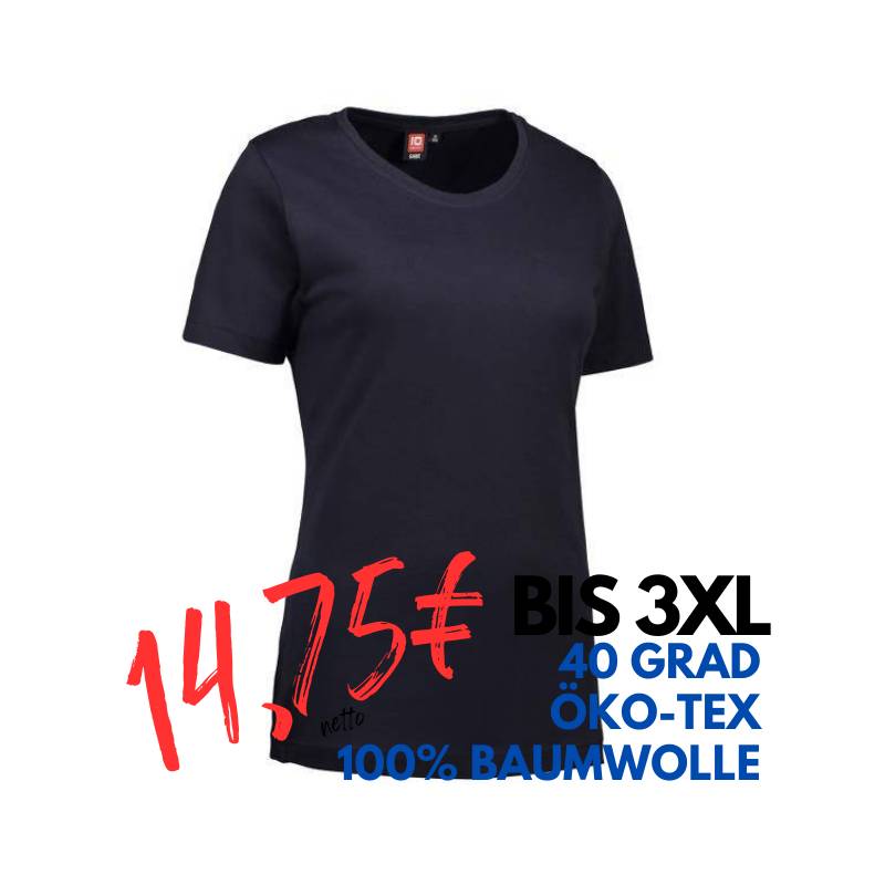 ARBEITS-T-SHIRT DAMEN | Interlock 508 von ID / Farbe: navy / 100% BAUMWOLLE | MEIN-KASACK.de - KASACK - KASACKS