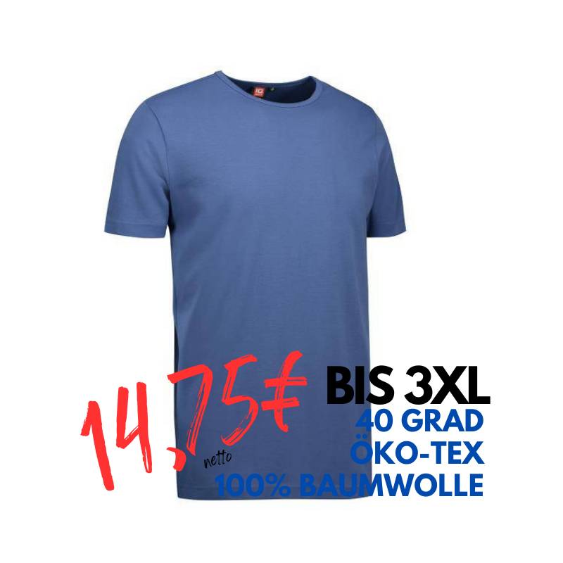 ARBEITS-T-SHIRT HERREN | Interlock 517 von ID / Farbe: indigo / 100% BAUMWOLLE | MEIN-KASACK.de - KASACK - KASACKS