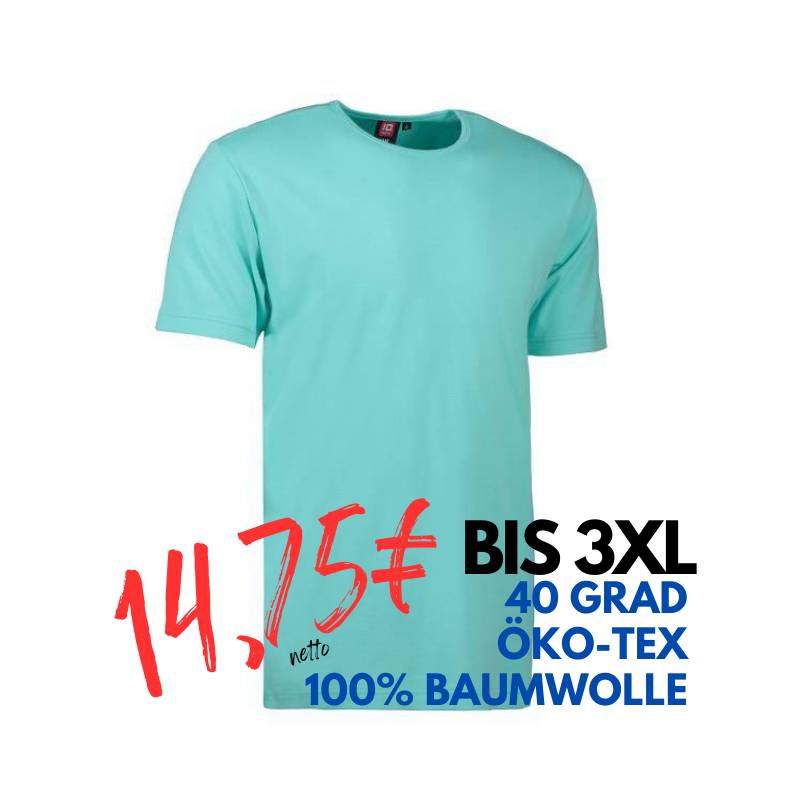 ARBEITS-T-SHIRT HERREN | Interlock 517 von ID / Farbe: mint / 100% BAUMWOLLE | MEIN-KASACK.de - KASACK - KASACKS