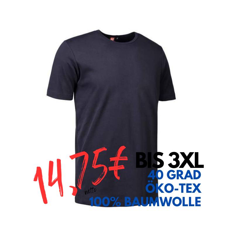 ARBEITS-T-SHIRT HERREN | Interlock 517 von ID / Farbe: navy / 100% BAUMWOLLE | MEIN-KASACK.de - KASACK - KASACKS