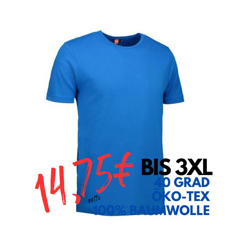 ARBEITS-T-SHIRT HERREN | Interlock 517 von ID / Farbe: türkis / 100% BAUMWOLLE | MEIN-KASACK.de - KASACK - KASACKS