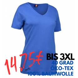 ARBEITS-T-SHIRT DAMEN | Interlock 506 von ID / Farbe: azur / 100% BAUMWOLLE - | MEIN-KASACK.de | kasack | kasacks | kass