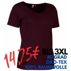 ARBEITS-T-SHIRT DAMEN | Interlock 506 von ID / Farbe: bordeaux / 100% BAUMWOLLE - | MEIN-KASACK.de | kasack | kasacks | 