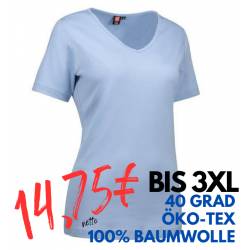 ARBEITS-T-SHIRT DAMEN | Interlock 506 von ID / Farbe: hellblau / 100% BAUMWOLLE - | MEIN-KASACK.de | kasack | kasacks | 