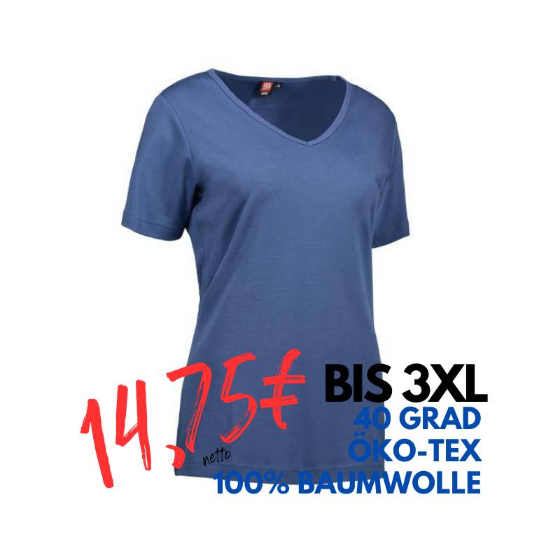 ARBEITS-T-SHIRT DAMEN | Interlock 506 von ID / Farbe: indigo / 100% BAUMWOLLE | MEIN-KASACK.de - KASACK - KASACKS