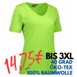 ARBEITS-T-SHIRT DAMEN | Interlock 506 von ID / Farbe: lime / 100% BAUMWOLLE - | MEIN-KASACK.de | kasack | kasacks | kass