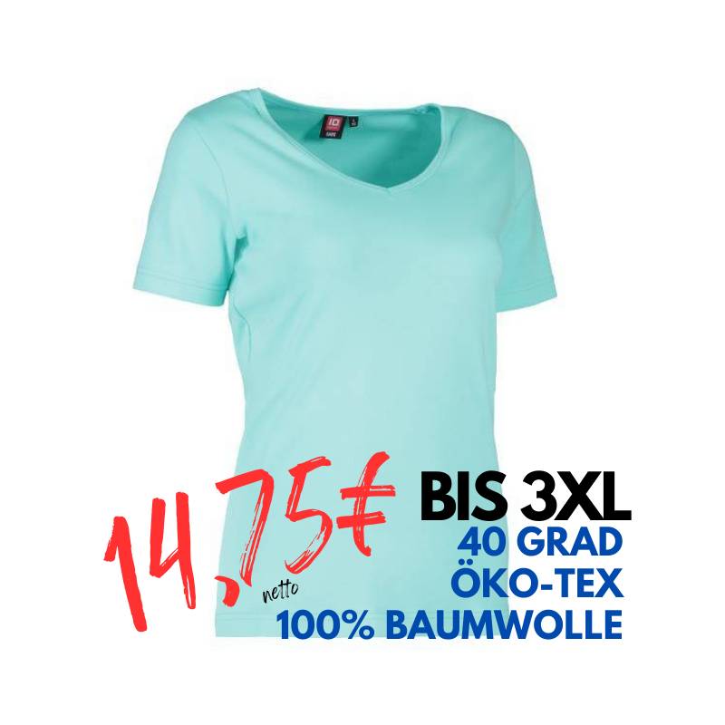 ARBEITS-T-SHIRT DAMEN | Interlock 506 von ID / Farbe: mint / 100% BAUMWOLLE | MEIN-KASACK.de - KASACK - KASACKS