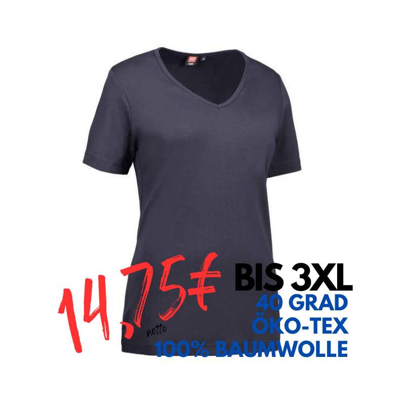 ARBEITS-T-SHIRT DAMEN | Interlock 506 von ID / Farbe: navy / 100% BAUMWOLLE | MEIN-KASACK.de - KASACK - KASACKS