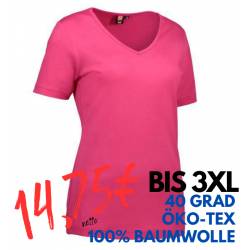 ARBEITS-T-SHIRT DAMEN | Interlock 506 von ID / Farbe: pink / 100% BAUMWOLLE - | MEIN-KASACK.de | kasack | kasacks | kass