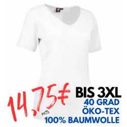 ARBEITS-T-SHIRT DAMEN | Interlock 506 von ID / Farbe: weiß / 100% BAUMWOLLE - | MEIN-KASACK.de | kasack | kasacks | kass