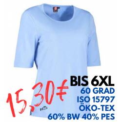 ARBEITS-T-SHIRT DAMEN | PRO Wear 315 von ID / Farbe: hellblau / 60% BAUMWOLLE 40% POLYESTER - | MEIN-KASACK.de | kasack 