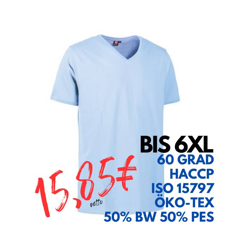 ARBEITS-T-SHIRT HERREN | PRO Wear CARE 372 von ID / Farbe: hellblau / 60% BAUMWOLLE 40% POLYESTER | MEIN-KASACK.de - KASACK - KASACKS