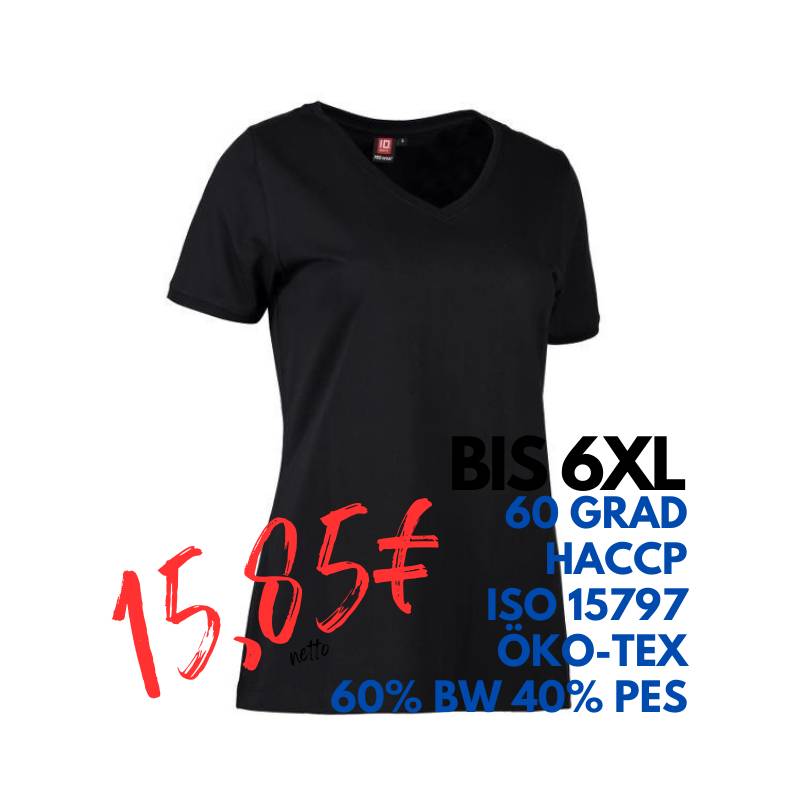 ARBEITS-T-SHIRT DAMEN | PRO Wear CARE 373 von ID / Farbe: schwarz / 60% BAUMWOLLE 40% POLYESTER | MEIN-KASACK.de - KASACK - KASACKS