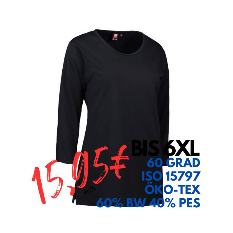 ARBEITS-T-SHIRT DAMEN | PRO Wear 313 von ID / Farbe: schwarz / 60% BAUMWOLLE 40% POLYESTER | MEIN-KASACK.de - KASACK - KASACKS