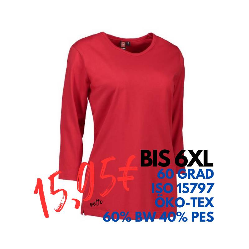 ARBEITS-T-SHIRT DAMEN | PRO Wear 313 von ID / Farbe: rot / 60% BAUMWOLLE 40% POLYESTER | MEIN-KASACK.de - KASACK - KASACKS