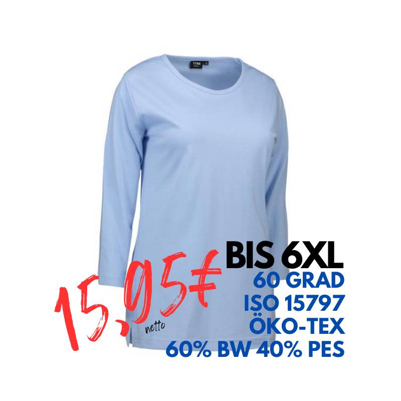 ARBEITS-T-SHIRT DAMEN | PRO Wear 313 von ID / Farbe: hellblau / 60% BAUMWOLLE 40% POLYESTER | MEIN-KASACK.de - KASACK - KASACKS