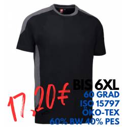 ARBEITS-T-SHIRT HERREN| PRO Wear Kontrast 302 von ID / Farbe: schwarz / 60% BAUMWOLLE 40% POLYESTER - | MEIN-KASACK.de |