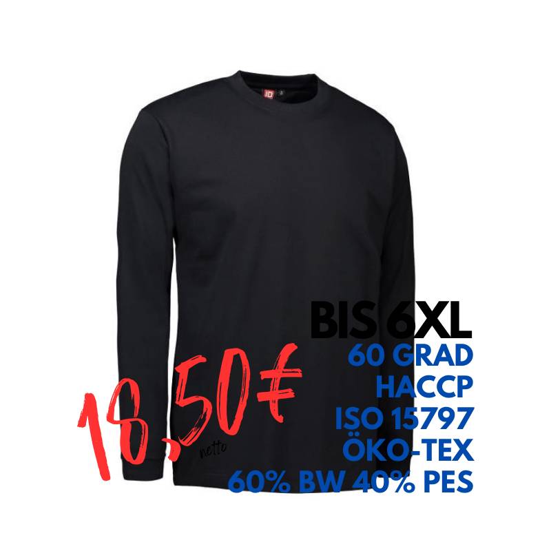 ARBEITS-T-SHIRT HERREN | PRO Wear 311 von ID / Farbe: schwarz / 60% BAUMWOLLE 40% POLYESTER | MEIN-KASACK.de - KASACK - KASACKS